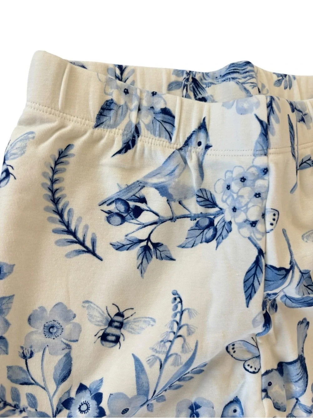 NWT Gymboree Size 12 Blue Floral & Bird Nesting Spring Print Leggings